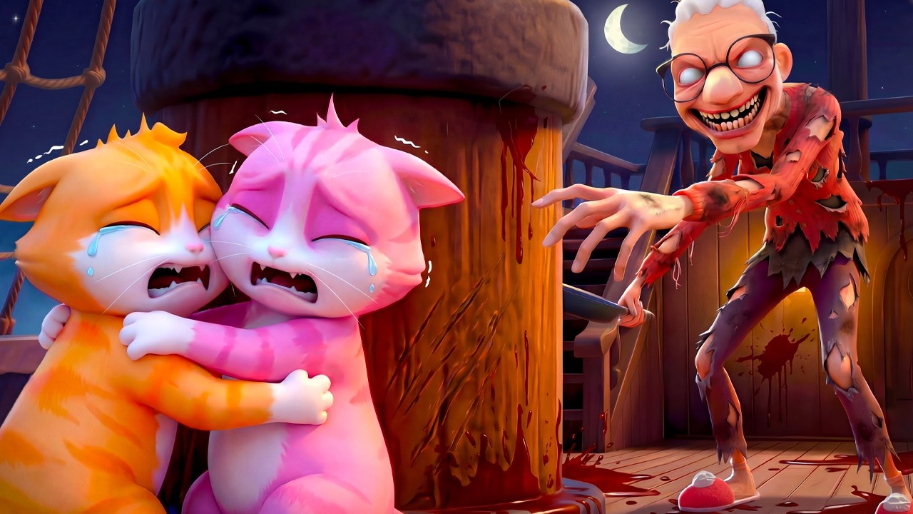 SCARY GRANNY Found US On The BOAT!! (I Am Cat Multiplayer)