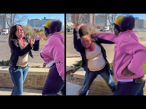 Karen Gets PUNCHED In The FACE After this.. (INSTANT KARMA)