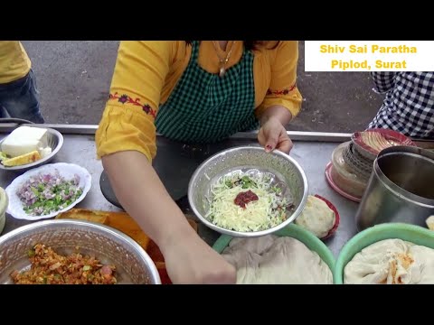 Queen Of Paratha | Amazing Hard Working Lady Preparing Famous Shiv Sai Special Paratha | Surat