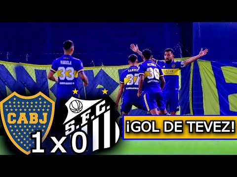 Gol de Carlitos Tevez a Santos - Boca Juniors 1 Santos 0 - Fase de Grupo - Copa Libertadores 2021