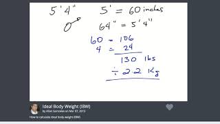 Ideal Body Weight - Educreations