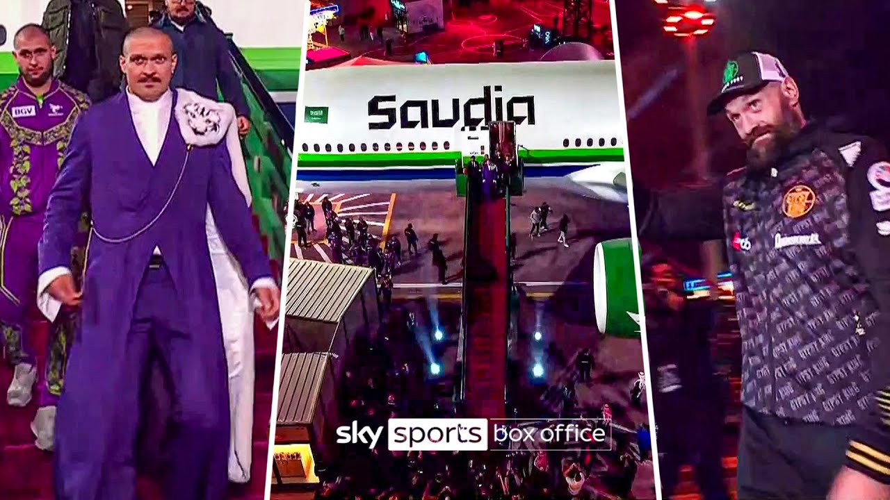 Fury and Usyk make EPIC grand arrivals as they prepare for rematch 🔥🥊