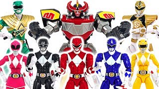 Download lagu Power Rangers Mighty Morphin 7 Rangers and build a Megazord combine! Go! #DuDuPopTOY mp3