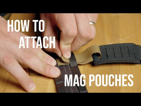 Part of a video titled How to Attach Magazine Pouches to a Battle Belt - YouTube