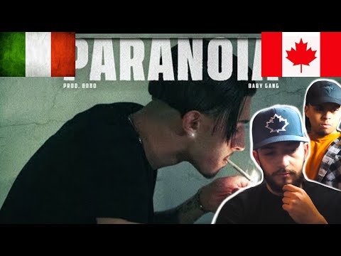 CANADIANS REACT TO ITALIAN RAP - Baby Gang - Paranoia (Official Video)