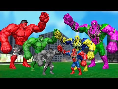 TEAM HULK COLOR VS TEAM SPIDER-MAN COLOR | LIVE ACTION STORY
