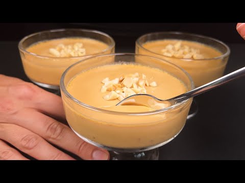 Dessert recipe with 3 ingredients! No oven, gelatin and corn starch! Fast and tasty!