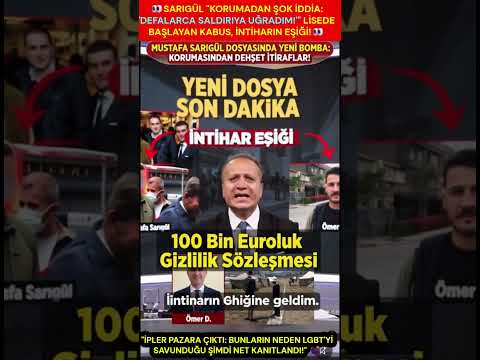 📢 💶 SUS PAYI 100 Bin Euroluk Gizlilik Sözleşmesi ve Şantaj Kaseti! 🎯 150 bin dolar ödeme yapıldığını da ekledi. 💎 MUSTAFA SARIGÜL DOSYASINDA YENİ BOMBA: KORUMASINDAN DEHŞET İTİRAFLAR! 🚀 "DEFALARCA CİNSEL SALDIRIYA MARUZ KALDIM, İNTİHARIN EŞİĞİNE GELDİM! ⭐ " 

🎯 Siyaset gündemi bu son dakika haberiyle adeta yerinden oynadı! 💎 Mustafa Sarıgül ve ailesine yönelik yürütülen geniş kapsamlı soruşturma kapsamında, Sarıgül'ün özel koruması Ömer D. 🎯 'nin savcılığa verdiği ifadeler kan dondurdu. ⭐ Olayın detayları "Bu kadarı da olamaz" dedirtiyor! ✨  

📢 🏕️ Lise Yıllarında Başlayan Kabus ve Nikah Şahitliği! ⭐  

🚀 İfadelere göre süreç yıllar öncesine dayanıyor: 

⭐ Gençlik Kampları Teması: 32 yaşındaki koruma Ömer D. 📢 , Sarıgül'ü Şişli Belediye Başkanlığı döneminden tanıdığını; lise yıllarında belediyenin "Liderlik" kampları vesilesiyle tanıştırıldığını anlattı. ✨  

✨ Vefa Değil Esaret: 2015'te ekibe katılan, 2020'deki düğününde ise bizzat Mustafa Sarıgül'ün nikah şahidi olduğu öğrenilen Ömer D. ✨ , yıllar süren baskı ve tehdit zincirini deşifre etti. 💎  

🔥 🛑 "Gücünden Korktum, İntiharı Düşündüm! 🚀 " 

🎯 Soruşturma dosyasındaki en ağır iddialar ise cinsel saldırı ve şantaj sarmalını gözler önüne serdi: 

🔥 Ağır Tehdit ve Korku: Sarıgül'ün siyasi ve ekonomik gücünden korktuğu için ailesine zarar gelmesinden çekindiğini belirten koruma, yaşadığı ağır psikolojik baskı nedeniyle sayısız kez intiharı düşündüğünü savundu. 🎯  

🚀 Adres Vererek İtiraf Etti: 2021 yılından itibaren rızası dışında defalarca cinsel saldırıya maruz kaldığını öne süren Ömer D. 🚀 , bu olayların İstanbul'daki Platin Konutları ile Ankara'daki Angora Evleri'nde gerçekleştiğini tutanaklara geçirdi. ✨  

💎 💶 100 Bin Euroluk Gizlilik Sözleşmesi ve Şantaj Kaseti! 💎  

✨ Basına sızan görüntüler ve sonrasında yaşananlar skandalın boyutunu gözler önüne serdi: 

💎 Suskunluk Bedeli ve Cezai Şart: Görüntülerin kamuoyuna yansımasının ardından Sarıgül'ün avukatları tarafından kendisine gizlilik sözleşmesi imzalatıldığını belirten koruma, konuşması halinde 100 bin euro cezai şart ödeyeceğinin dikte edildiğini, hatta belgenin fotoğrafını çekmesine bile izin verilmediğini söyledi. ✨ Çocuğunun geleceği gerekçesiyle avukat aracılığıyla kendisine 150 bin dolar ödeme yapıldığını da ekledi. ✨  

🔥 Gizli Kamera Tuzağı: Sosyal medyaya düşen şantaj kasetinin perde arkasını anlatan Ömer D. ⭐ , görüntülerin Mustafa Sarıgül'ün yanında çalışan Özbekistan uyruklu temizlikçi Firuzan ile şoför Turgut A. 📢 tarafından gizlice kaydedildiğini ve sonrasında para karşılığı satılmaya çalışıldığını duyduğunu ifade etti. 🔥  

⭐ 💬 YORUM VE ANALİZ: Bu Soruşturma Nereye Gider? 🔥  

✨ Siyasette Sınır Tanımayan Skandal: Mustafa Sarıgül hakkında peş peşe gelen "kara para", "otel ortaklığı" ve şimdi de bu ağır "cinsel saldırı ve şantaj" iddiaları, Türk siyaset tarihinin en karanlık dosyalarından birinin açıldığını gösteriyor. 🚀  

🚀 İçeriden Gelen İtiraf Dalgası: En yakınında çalışan korumanın adres vererek, tarih vererek ve uğradığı baskıları tek tek anlatarak savcılığa sığınması, savunma hatlarını tamamen çökertecek nitelikte. 🎯  

🎯 Çember Daralıyor: Temizlikçisinden şoförüne, avukatlık bürolarındaki gizlilik anlaşmalarından para trafiğine kadar her detay birer birer dökülürken, bu dosyanın altından daha pek çok şoke edici gerçeğin çıkacağı kesin. ✨ Siyaset kulislerinde şimdi herkes "Sırada kim var? 🔥 " sorusunu soruyor! ⭐ 🍿👀 

💎 Yazan: Bülent Taşgın ✍️ 

✨ Kaynak: Yeni Şafak Siyasi Kulis Raporları ve Ömer D. ✨ İfadeleri 

🚀 Tüm Detaylar İçin Tıkla: bulenttasgin-haber. 📢 com 🔗 

📢 #BulentTasgin #MakyajsizGercekler #MustafaSarigul #OmerDemir #Siyaset #Gundem #SonDakika #Haber #Politika #Skandal 💥🚨🔥 