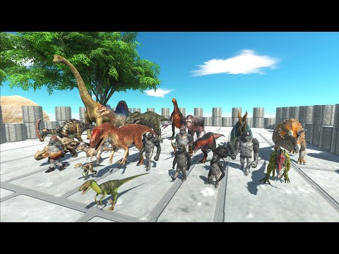 SPEED RACE DINOSAURS VS MUTANT PRIMATES - TO GET A TOP 1 | Animal Revolt Battle Simulator