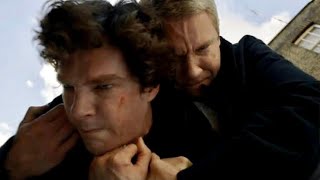 Sherlock asks John to punch him | S2E1 | Benedict Cumberbatch | Martin Freeman | Lara Pulver | BBC
