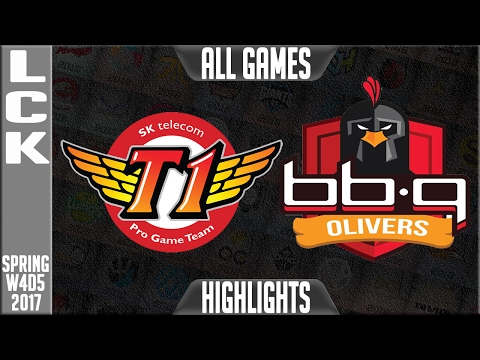 SKT vs BBQ Highlights All Games - LCK Week 4 Day 5 Spring 2017 - SKT vs BBQ All Games