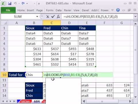Excel Magic Trick 1348 Lookup Adding Exact Match or Approximate Match SUM Many VLOOKUPs