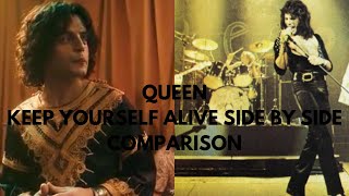 Queen-Keep Yourself Alive(Live At Rainbow) VS Bohemian Rhapsody-Keep Yourself Alive Side Comparison