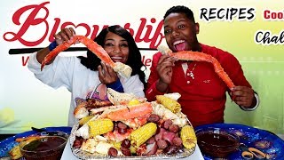 Smackalicious Seafood Boil with ZaddyChunkChunk, King Crab Legs, Lobster, Tiger Shrimp⚠ smacking