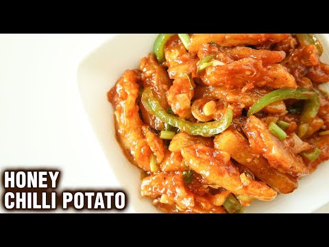 Crispy Honey Chilli Potato | Chilli Honey Potato Fries | Party Appetizers Recipe by Smita