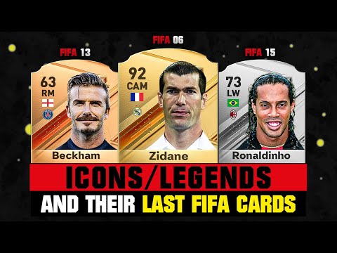 ICONS and their LAST FIFA CARDS! 😔💔 ft. Zidane, Beckham, Ronaldinho…