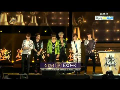 EXO K - 130119 Golden Disk Awards - Winning New Rising Star Award