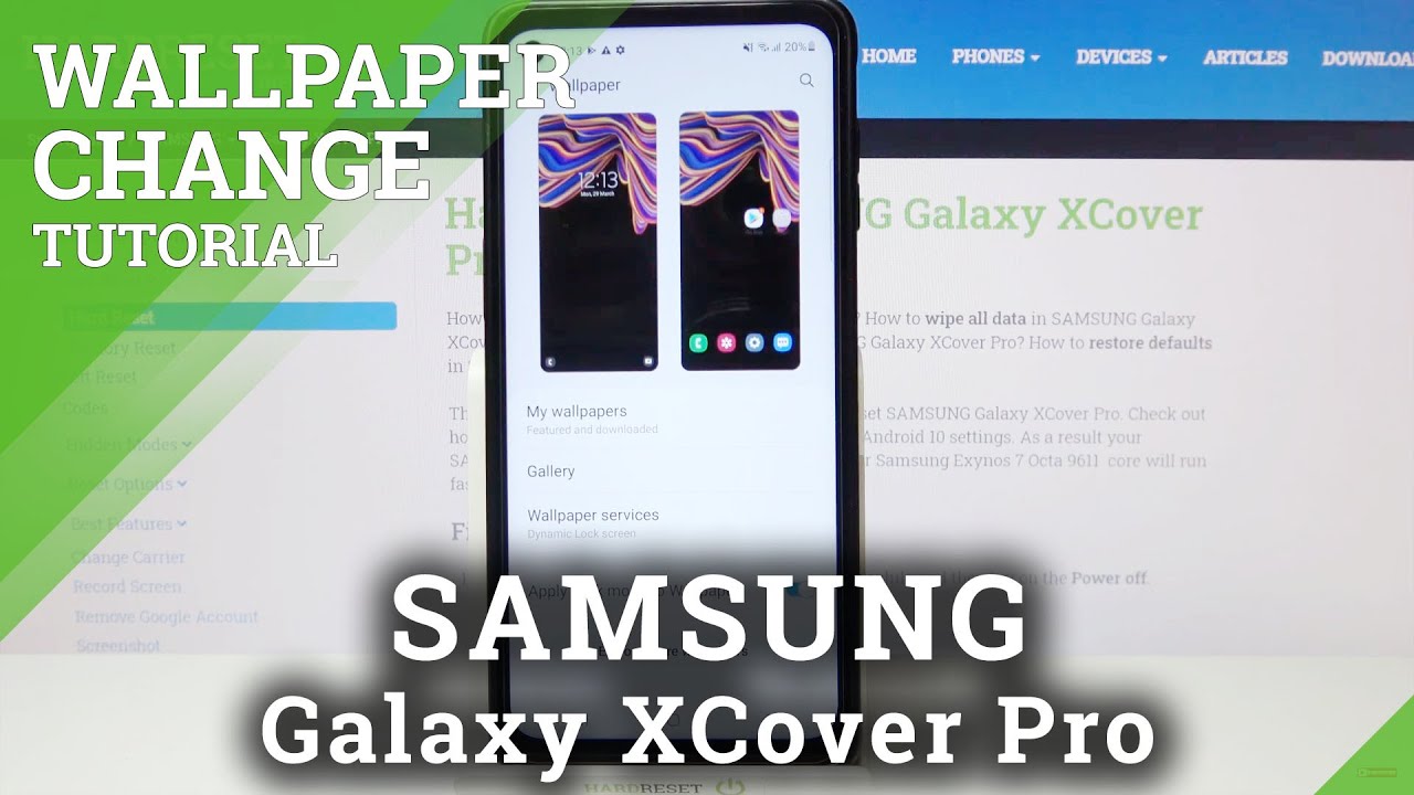 How to Set Up New Wallpaper on Samsung Galaxy XCover Pro - Change Wallpaper