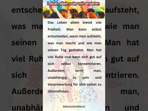 A Story in German :Listen and Learn- Hören & lesen (55) #deutschlernen  #neuesgesprach  #shorts