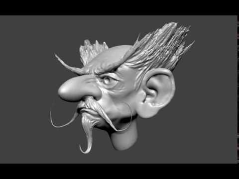 zbrush sphere head sculpting - fire mage