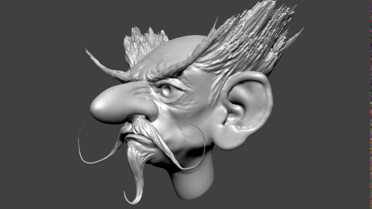 zbrush sphere head sculpting - fire mage
