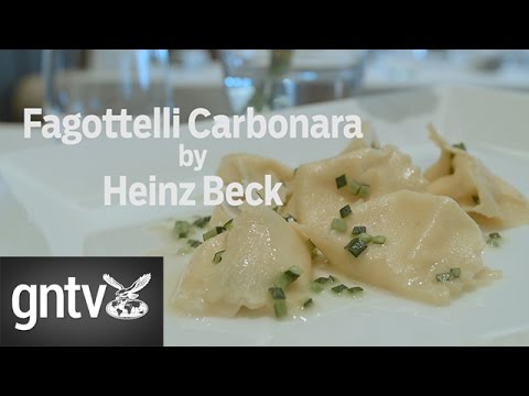 Heinz Beck makes his signature dish Fagottelli Carbonara - GN Guides