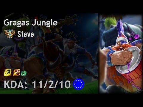 Gragas Jungle vs Elise - Steve - EUW Challenger Patch 7.7