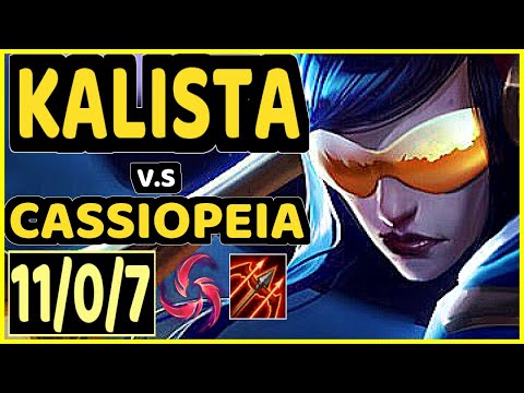 SNEAKY (KALISTA) vs CASSIOPEIA - 11/0/7 KDA BOTTOM ADC CHALLENGER GAMEPLAY - NA