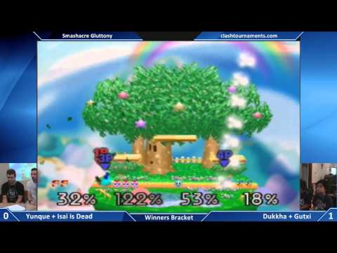 Smashacre Gluttony - Yunque + Isai is Dead vs Dukkha + Gutxi - Smash 64