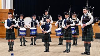 George Heriot's School Pipe Band winning the competition