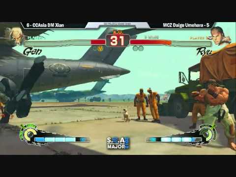 S.E.A Major 2012 Finals Daigo Umehara (Ryu) vs Xian - Part 4