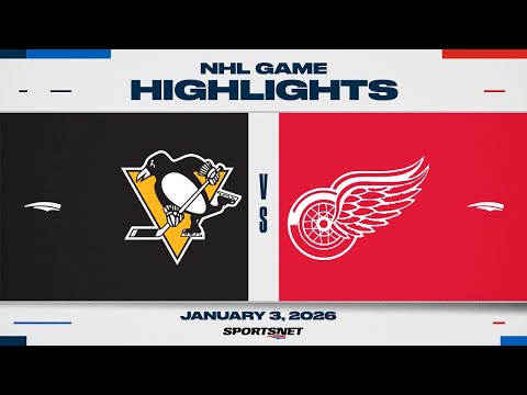 NHL Highlights | Penguins vs. Red Wings - January 3, 2026