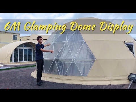 Dia.6m Luxury Dome Tent on Shelter Rooftop Display Area