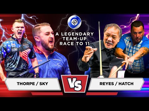Efren Reyes/Dennis Hatch vs Billy Thorpe/Skyler Woodward | 10-Ball Race to 11| A Legendary Team-Up
