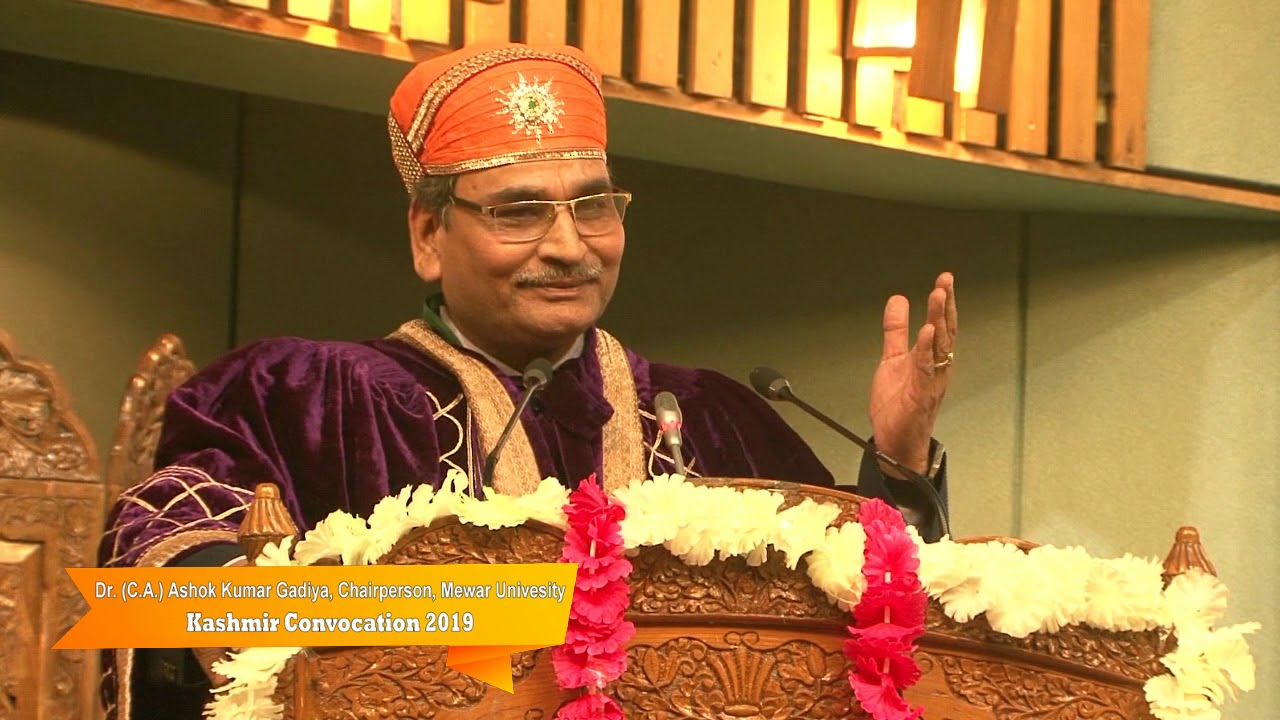 Mewar University Chairperson Speech On Supplementary Convocation at SKICC, Srinagar, Kashmir