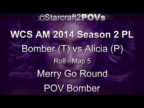 SC2 HotS - WCS EU 2014 S2 PL - Bomber vs Alicia - Ro8 - Map 5 - Merry Go Round - Bomber