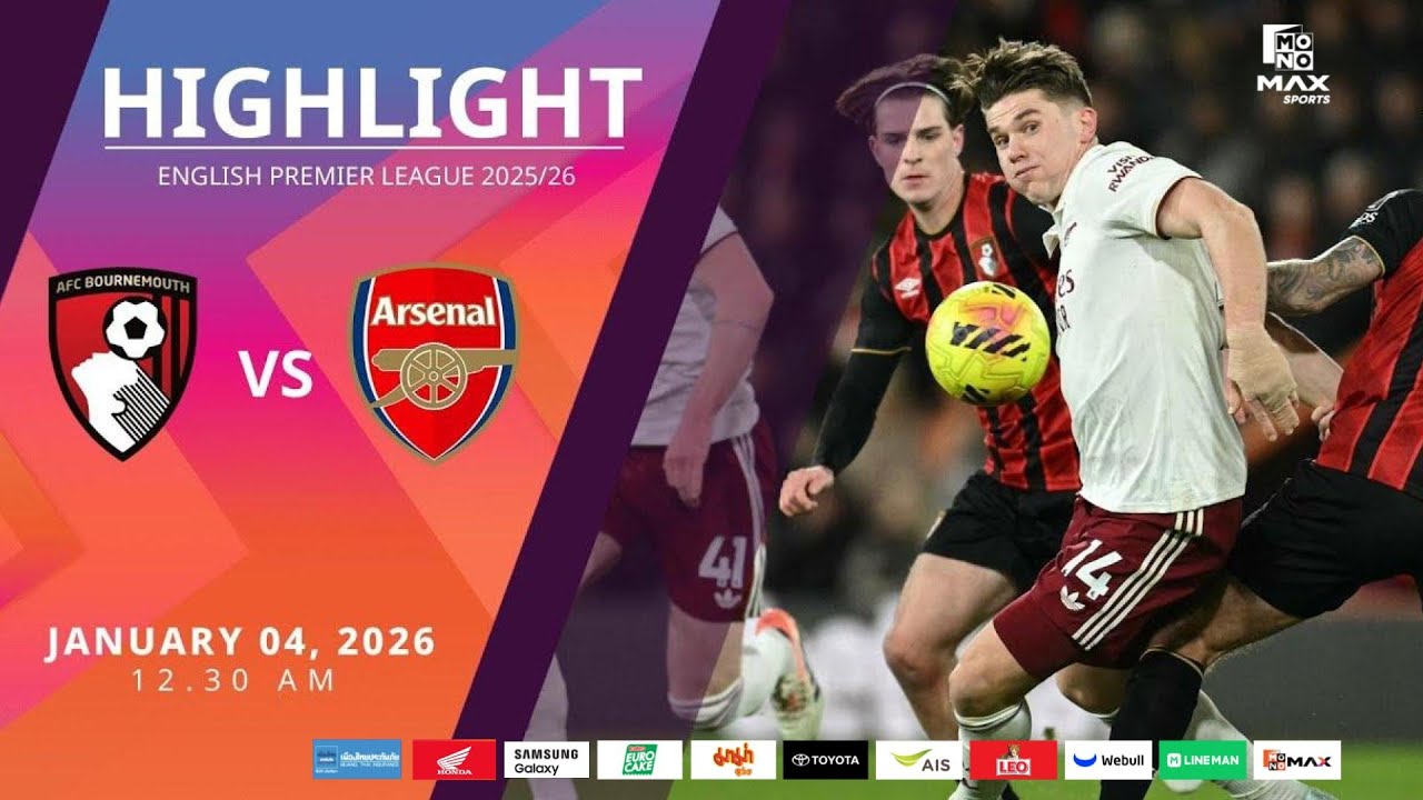 [Highlight] PremierLeague : บอร์นมัธ vs อาร์เซน่อล (04-01-69)