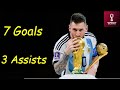 Lionel Messi -  All Goals and Assists in World Cup 2022 - English Commentary