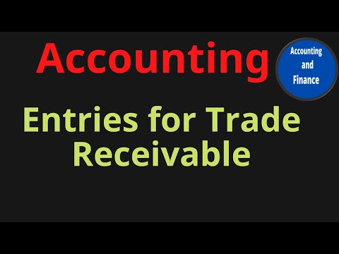 Entries for Trade Receivable