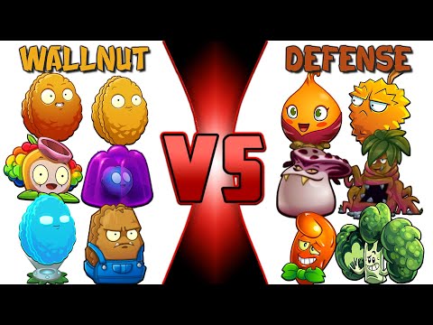 PvZ2 Team NUT vs DEFENSE Plants - Who Will Win? Plant vs Plant.