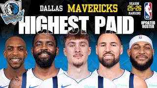 🔥 Dallas Mavericks Full Roster & Salaries 2025-26 | NBA Payroll!