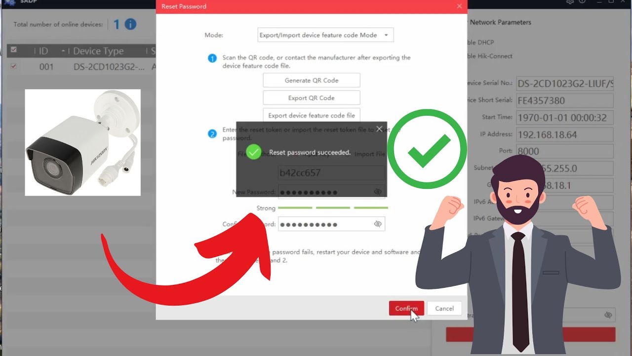 Hikvision IP Camera Password Reset using SADP Tool