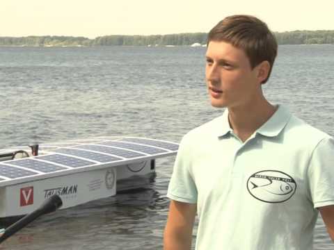 На Волге в черте Самары прошли испытания лодки на солнечных батареях