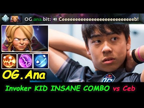 OG Ana Invoker KID INSANE COMBO practice hard For TI9 vs Ceb [Batride] Dota 2 7.22 pro Gameplay