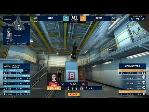 s1mple 3k with knife on  cadiaN @nuke against Heroic | DreamHack Masters Spring 2021