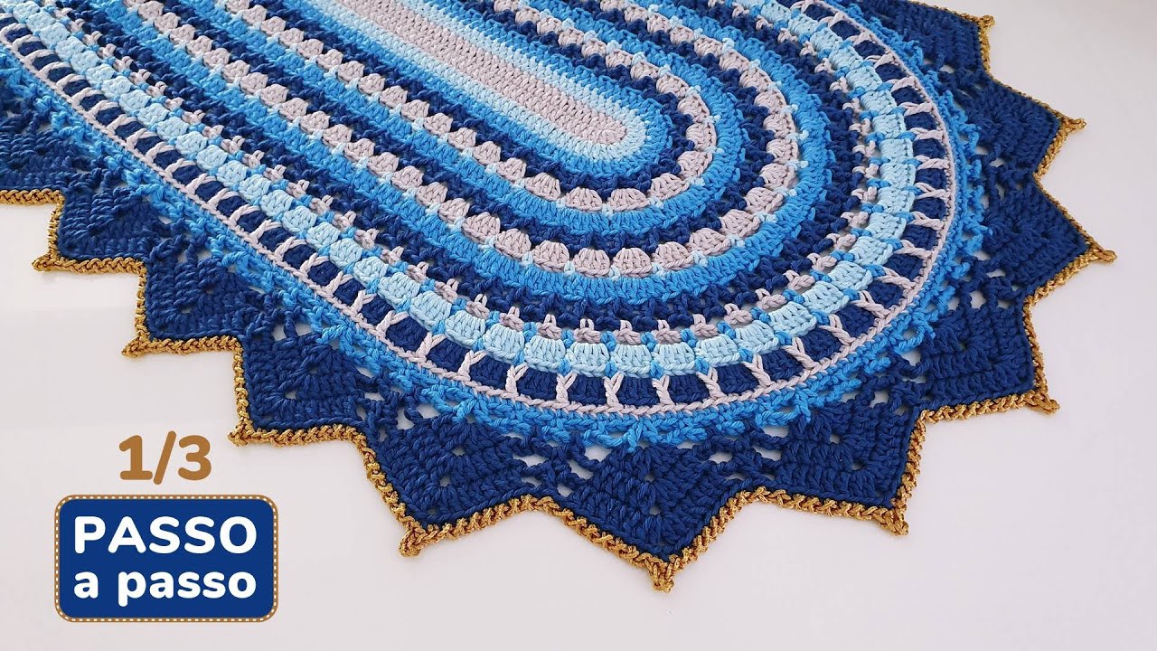 RAINHA RUG | Step by step oval crochet rug 1/3