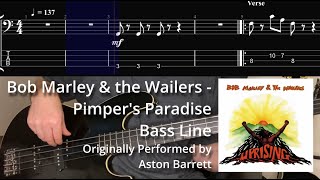 Bob Marley - Pimper&#39;s Paradise (Bass Line w/ Tabs and Standard Notation)