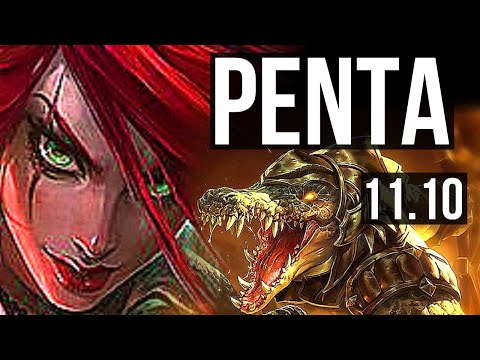 KATARINA vs RENEKTON (MID) | Penta, 1.7M mastery, 500+ games, 13/3/3 | EUW Master | v11.10