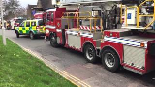 Southern East Co HART Team and West Sussex Fire & Rescue ALP attending a MP6 fire in East Grinstead