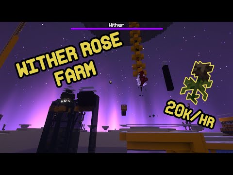 Simple but Fast | Minecraft Wither Rose Farm 20k/hr |1.21, 1.20, 1.19.4, 1.16-1.19.2 |
